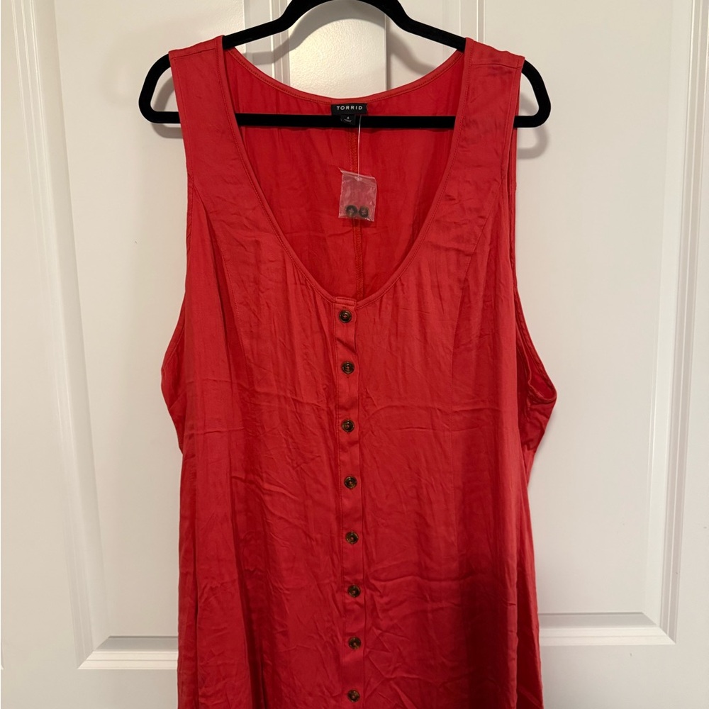 Torrid Women's Coral Sleeveless Blouse